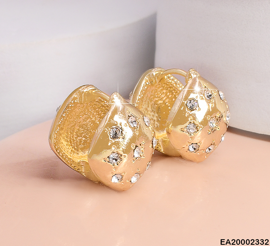 ARETES HUGGIES CUADRO C/ ZIRCONIAS EE361-5