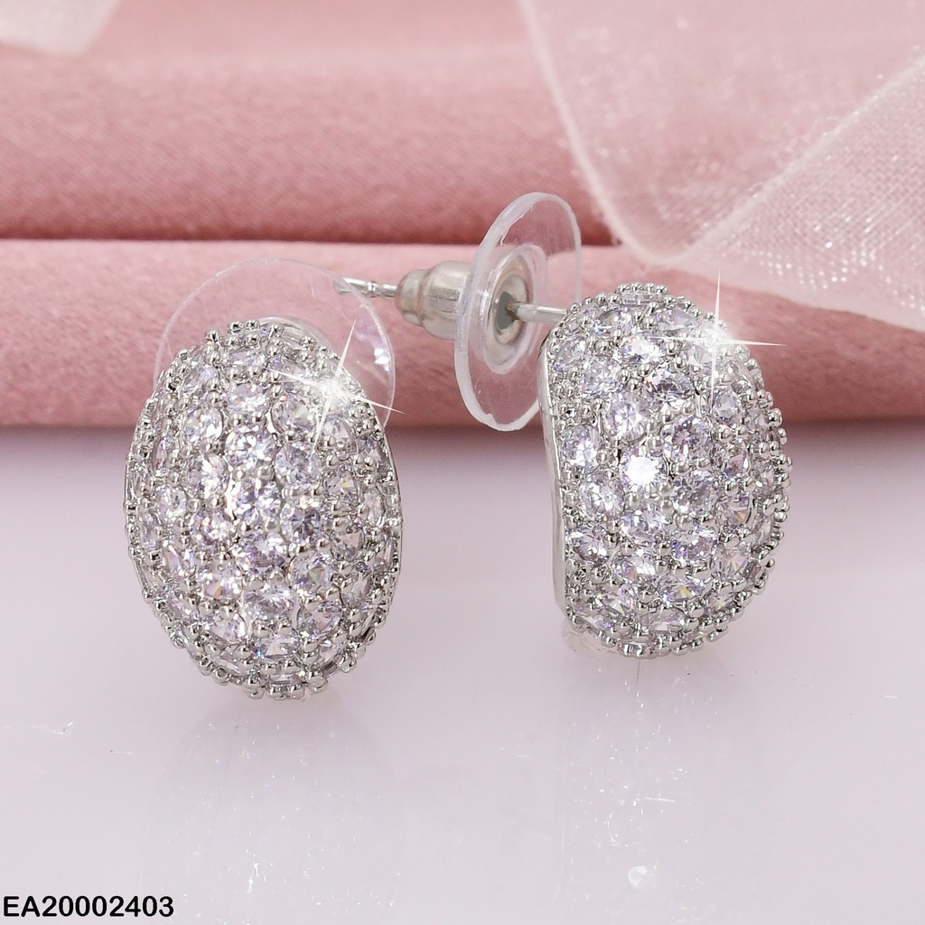 ARETES PLATD. OVALO ZIRC. EE474-6