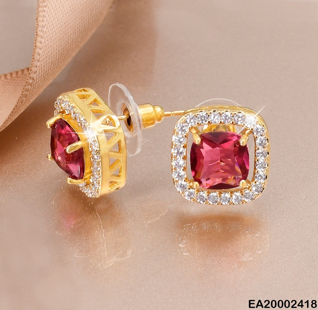 ARETES ZIRC. ROJA # EE489-5