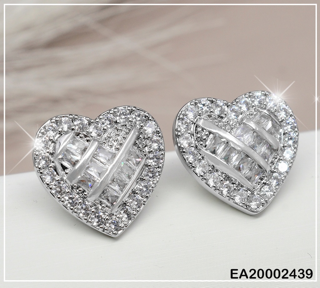 ARETES PLATD. CORAZON ZIRC. # EE510-6