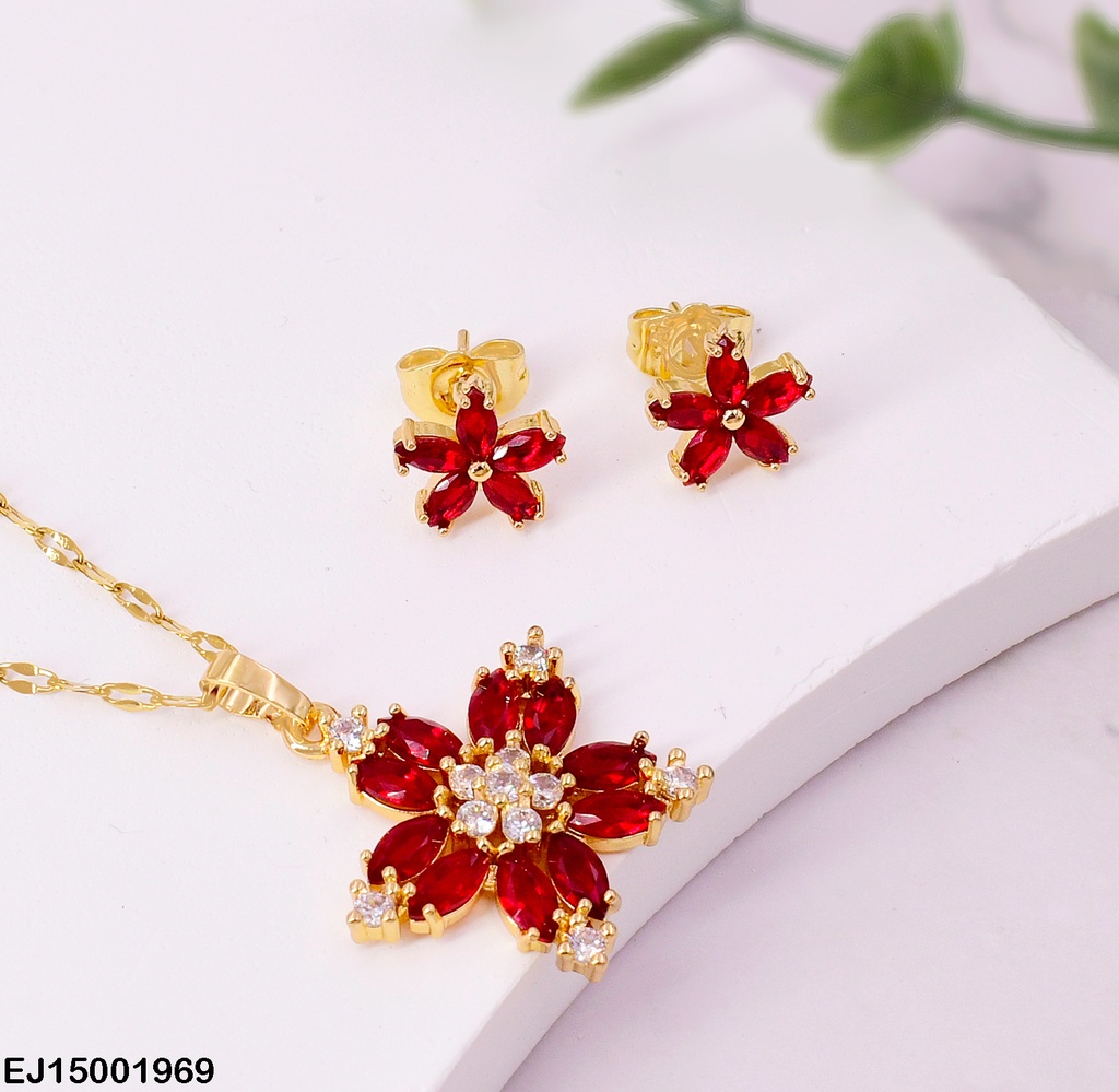 JUEGO 5 PETALOS ZIRC. ROJA # SE242-10