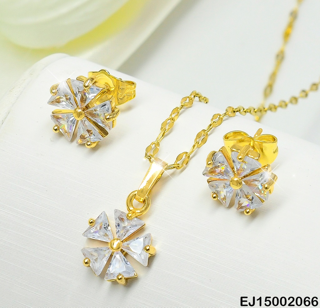 JUEGO FLOR PETALOS ZIRC. SE352-10