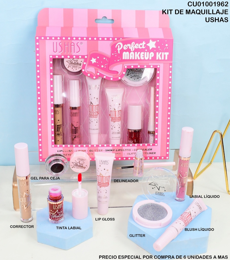 KIT DE MAQUILLAJE PERFECT HOLIDAY USHAS CS498