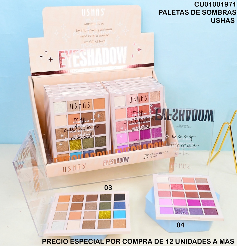 PALETA 20 TON.SOMBRAS MY MOOD USHAS ES4228-4