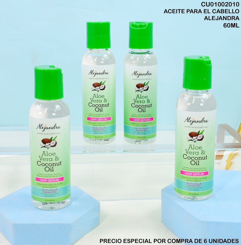 GOTAS ACEITE ALEJANDRA ALOE VERA C/COCONUT ALJ-08 60ML