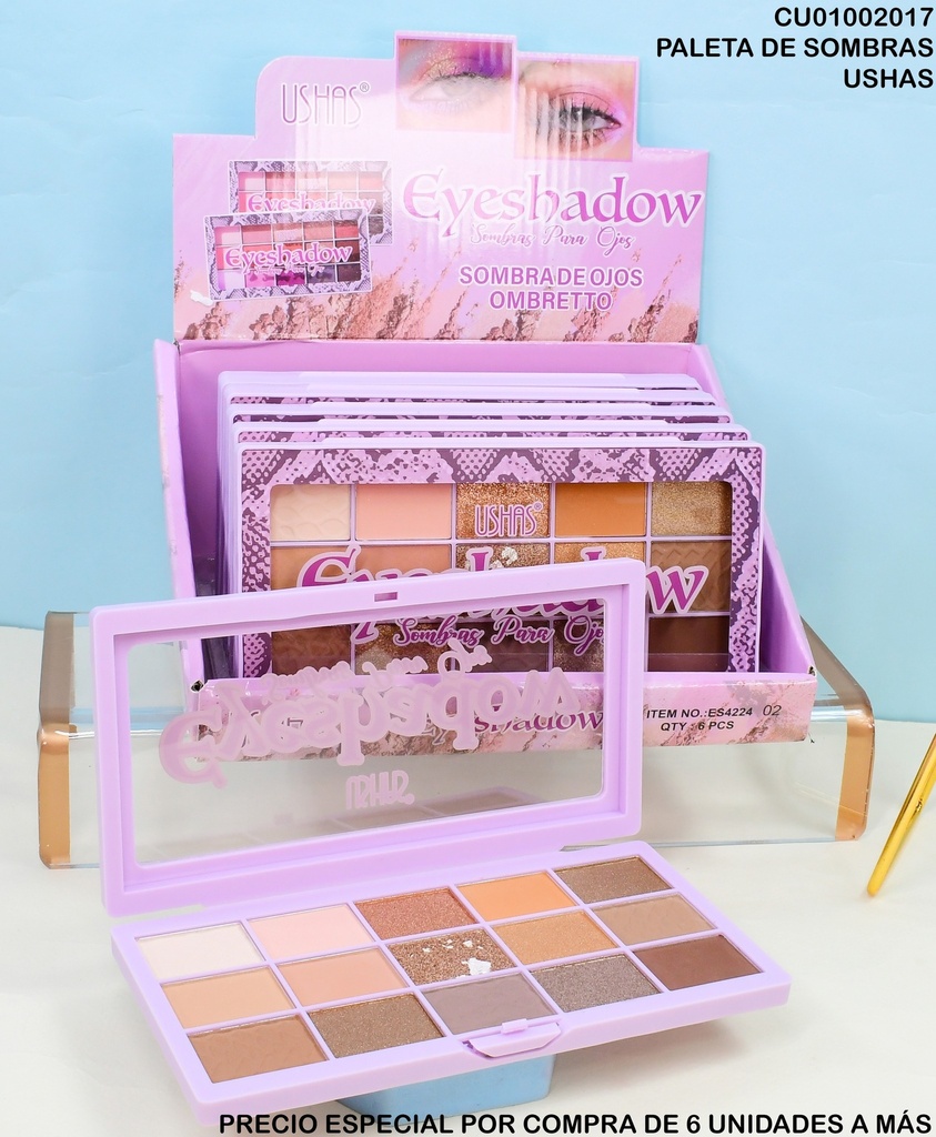 PALETA 15 TON. SOMBRAS EYESHADOW USHAS ES4224-2