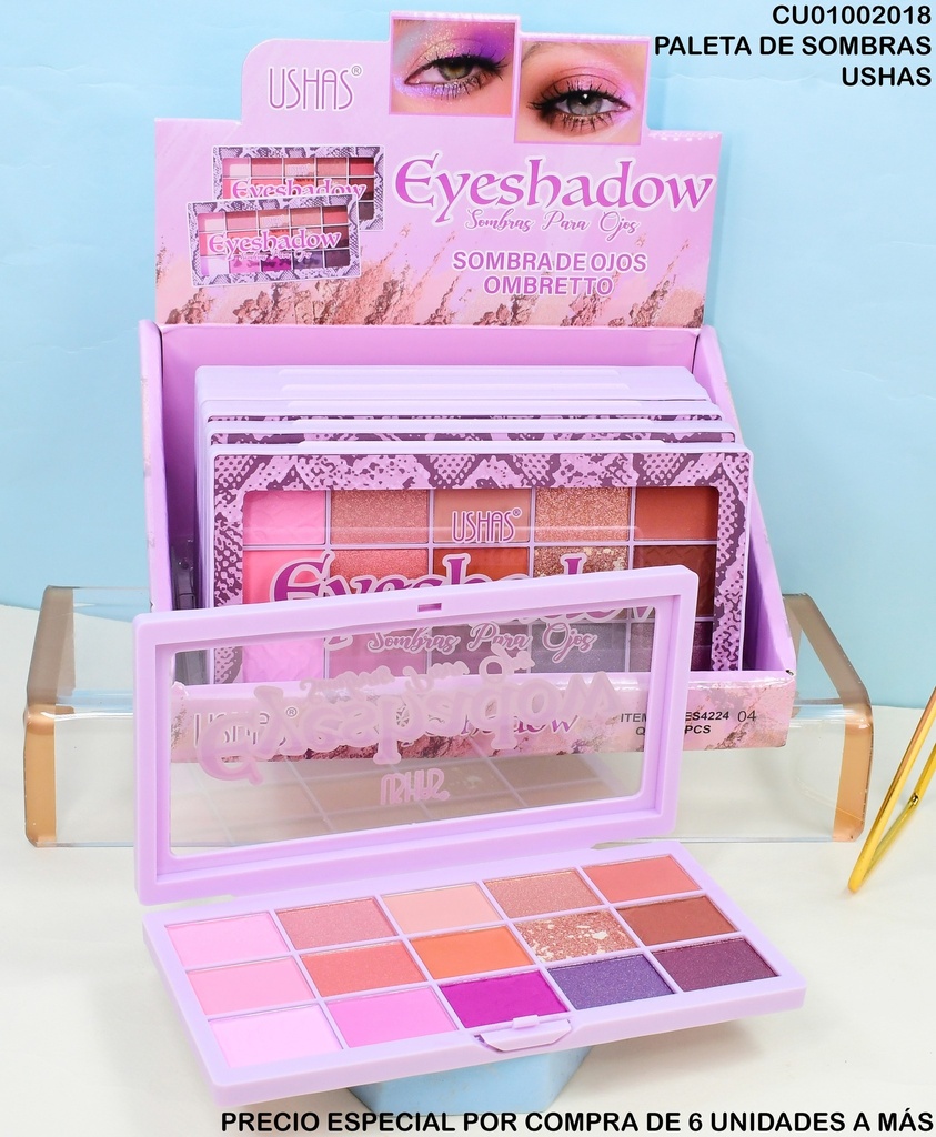 PALETA 15 TON. SOMBRAS EYESHADOW USHAS ES4224-4