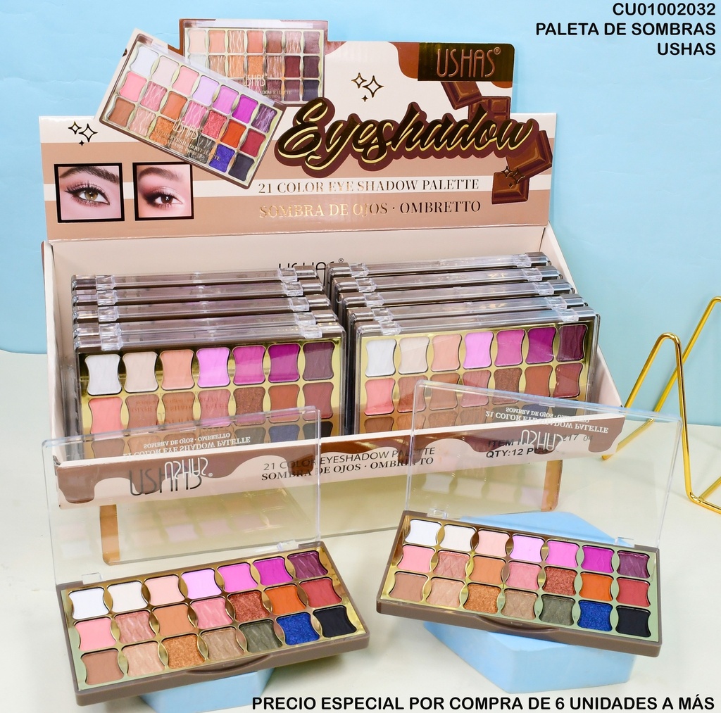 PALETA DE 21 TONOS DE SOMBRAS USHAS ES4217-4