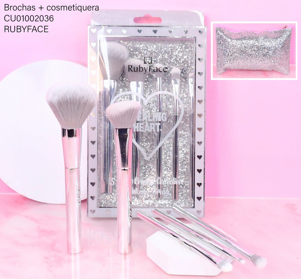 SET DE 5 BROCHAS + COSM. STEALING RUBYFACE JZ05+XS0