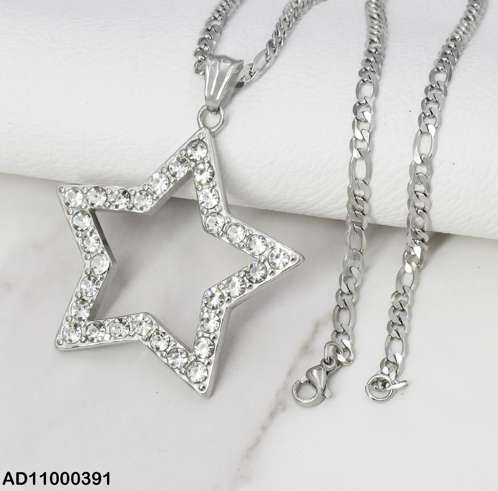 DIJE PLAT.CROQUI GRANDE ESTRELLA C/ZIRCONIAS 080685