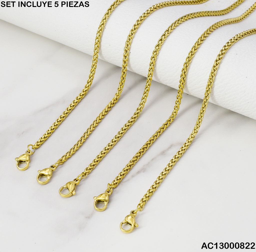 PAQUETE 5 CADENAS DORADAS 2N2002958-G029