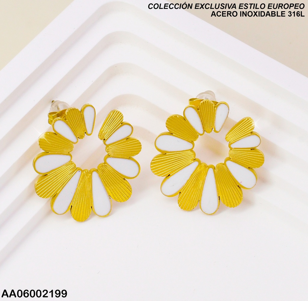 ARETE ESTILO EUROPEO PETALOS EN"U"DOR/BLANCO 080681
