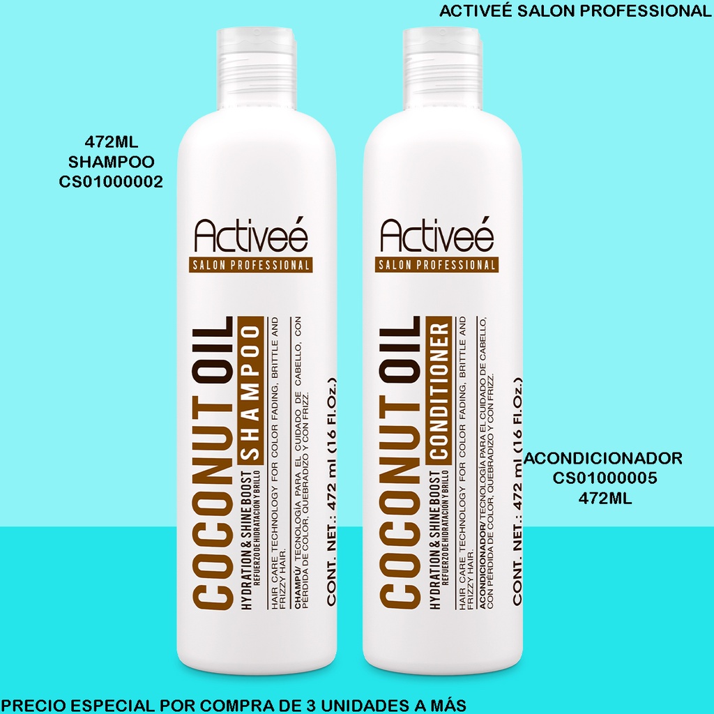 SHAMPOO ACTIVEE COCONUT 16OZ-40065SC