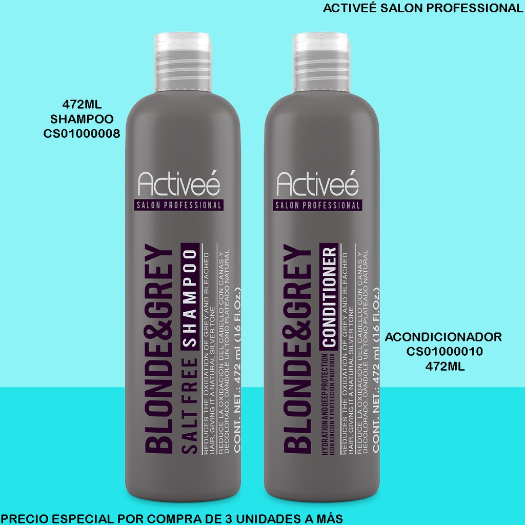 ACONDICIONADOR ACTIVEE BLONDE&GREY 16OZ