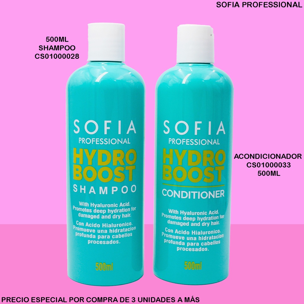 SHAMPOO HYDRO/ACIDO HIALURONICO 500ML SOFIA PROFESIONAL S107E-1