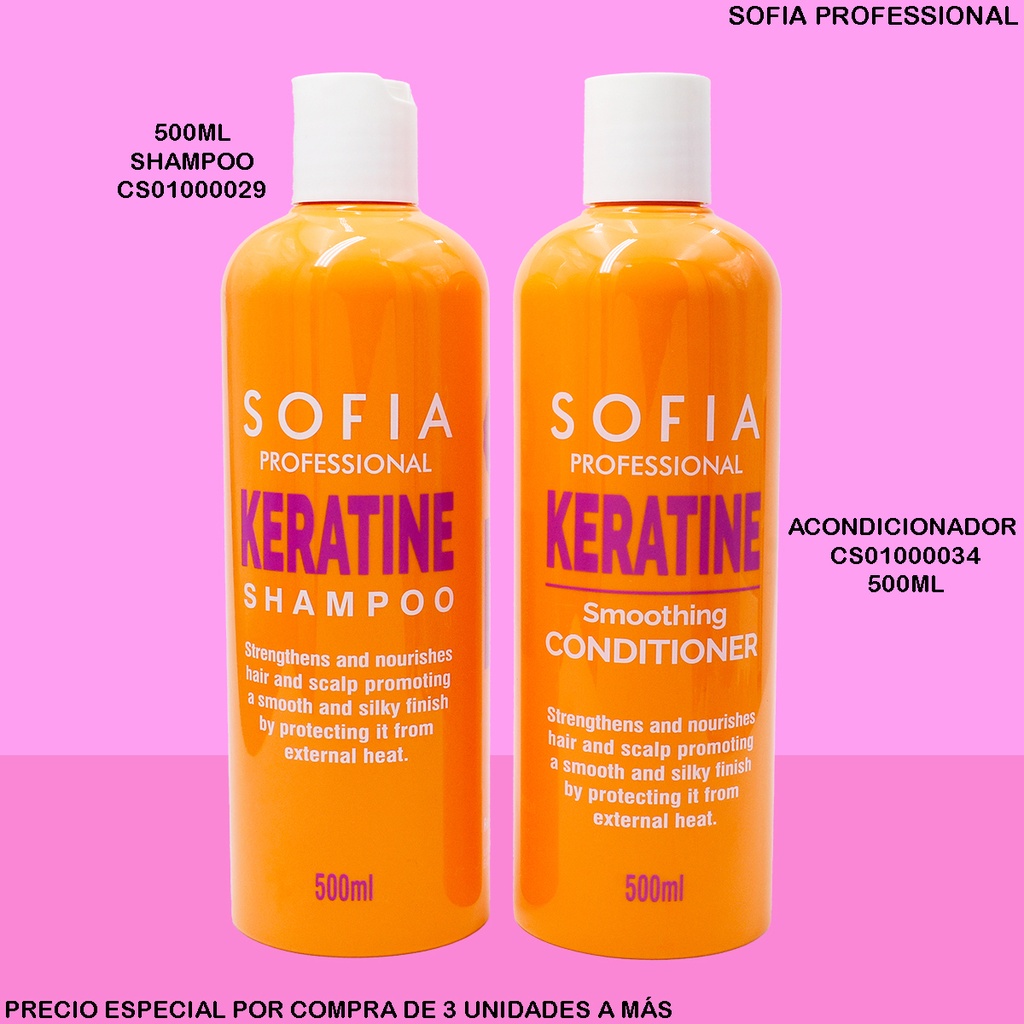 SHAMPOO KERATINE 500ML SOFIA PROFESIONALS107B-1
