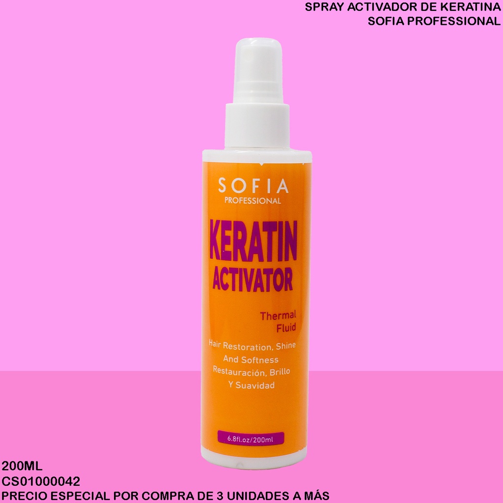 SPRAY ACTIVADOR DE KERATINA 200ML SOFIA S123