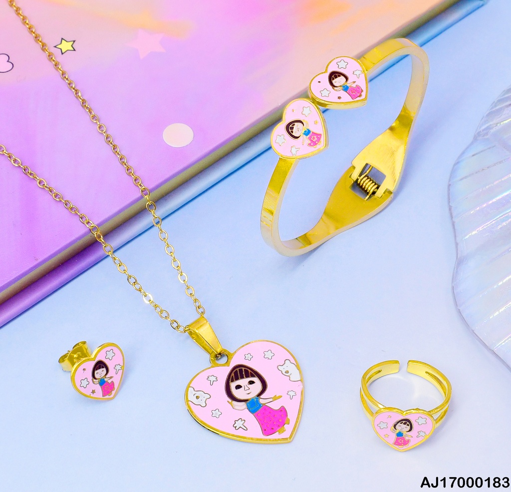 JUEGO NIÑA C/OSOS BLANCOS C/BRAZALETE-ANILLO 080759