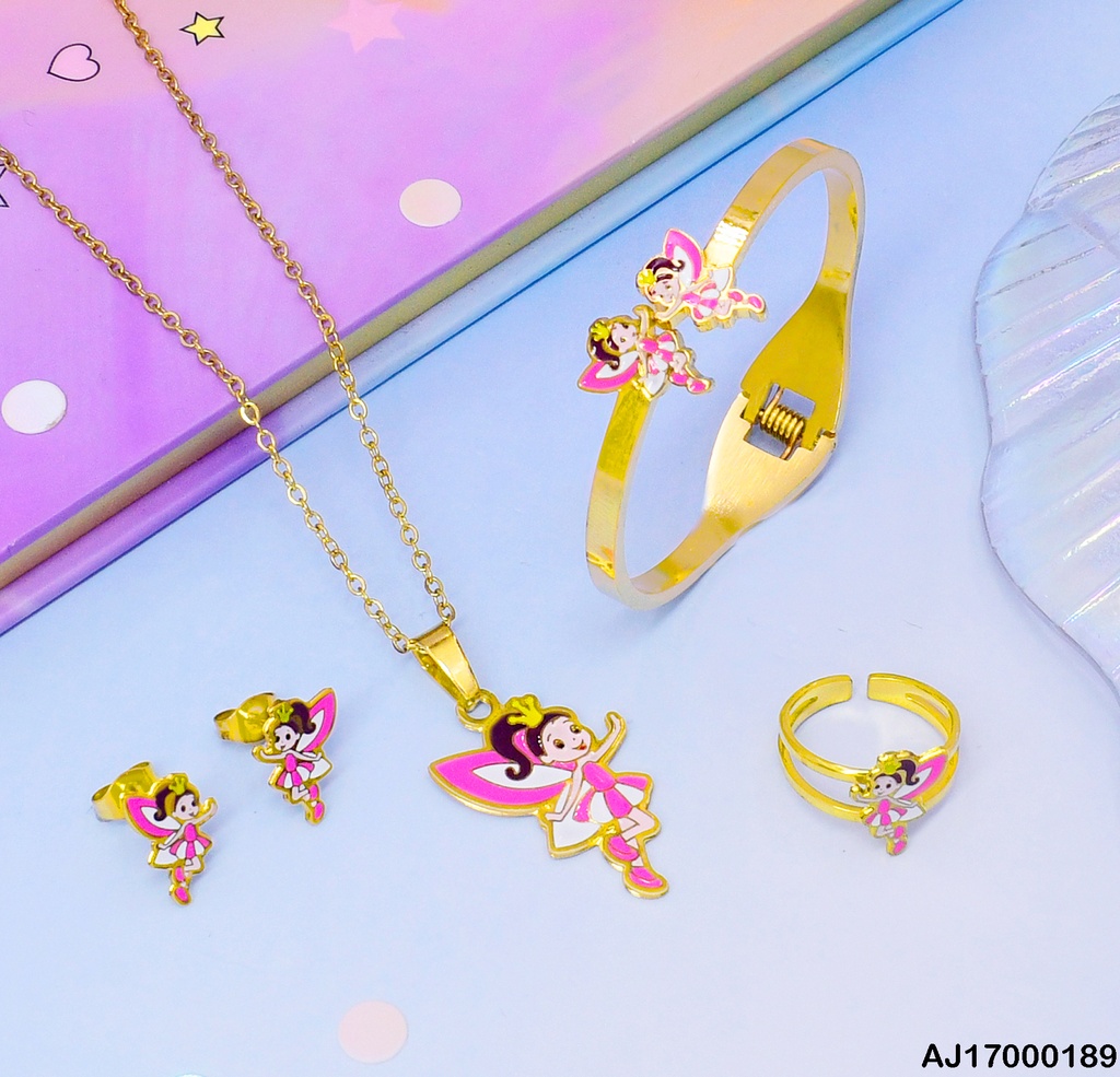JUEGO PRINCESA HADA ROSA C/BRAZALETE-ANILLO 080774
