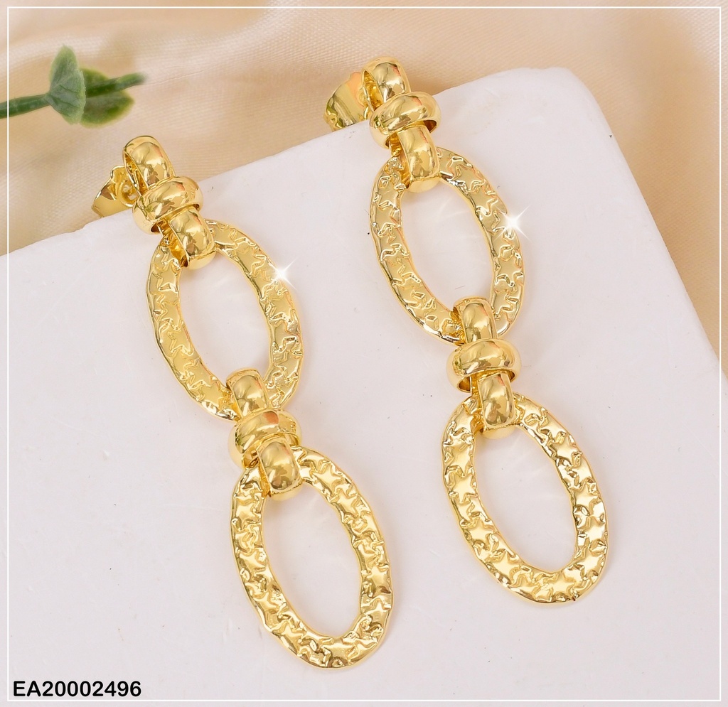 ARETES 0=0 LARGOS GRABADO EE415-9