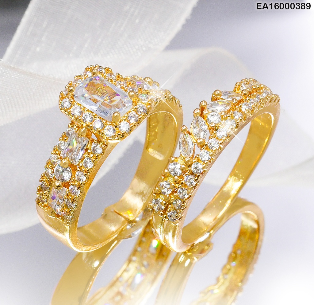 ANILLO DOBLE ZIRC. RECTANG RE067-213