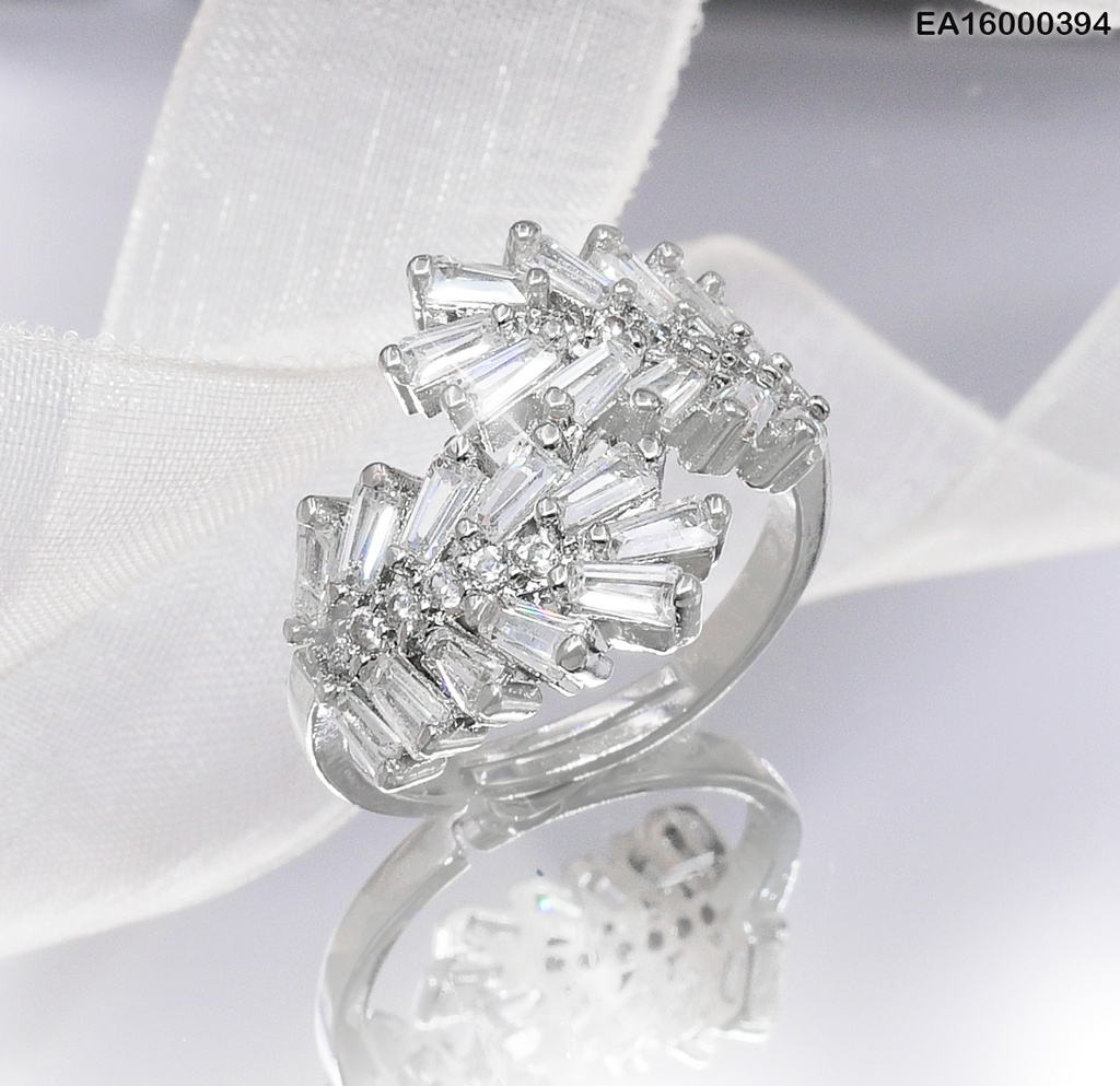 ANILLO PLATD. OLIVO GRUESO ZIRC. AJUST. RE086-213