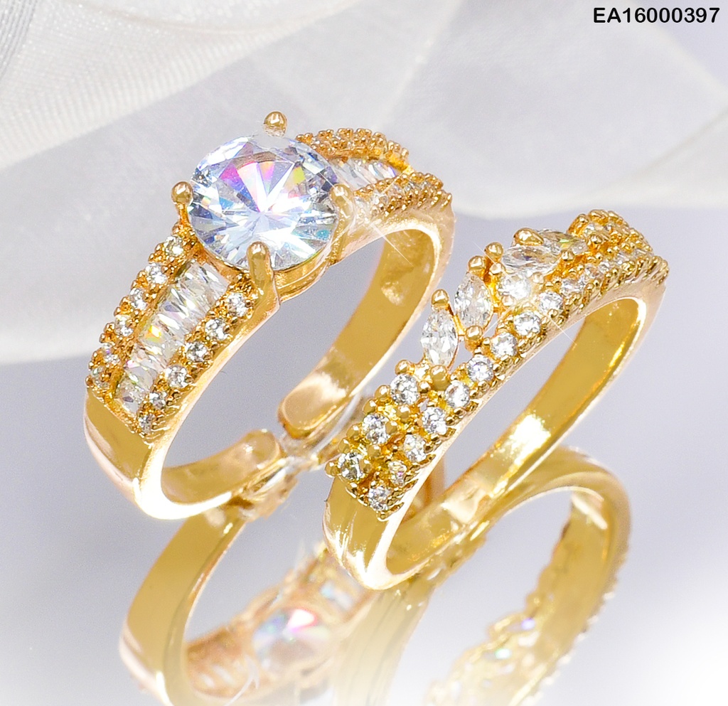 ANILLO DOBLE ZIRCONIAS RD. RE069-213