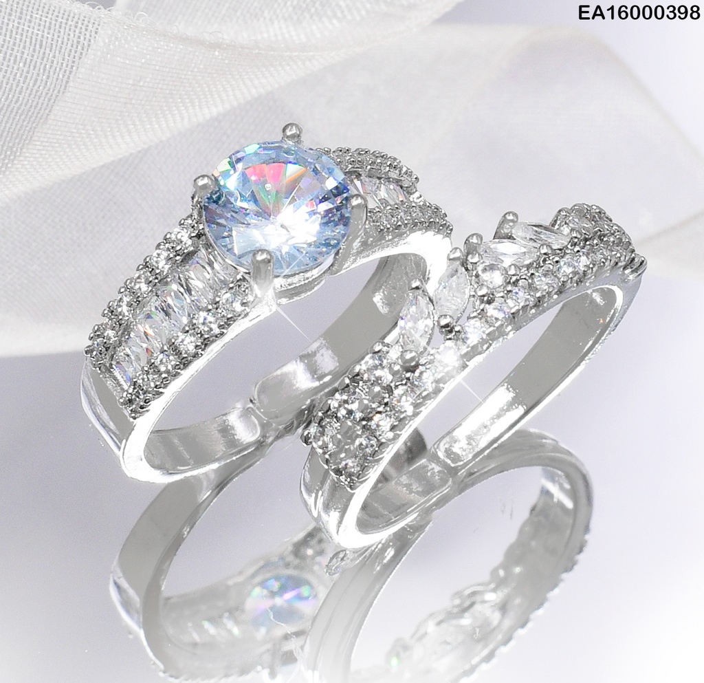 ANILLO PLATD. ZIRCONIAS RD. AJUST RE070-213
