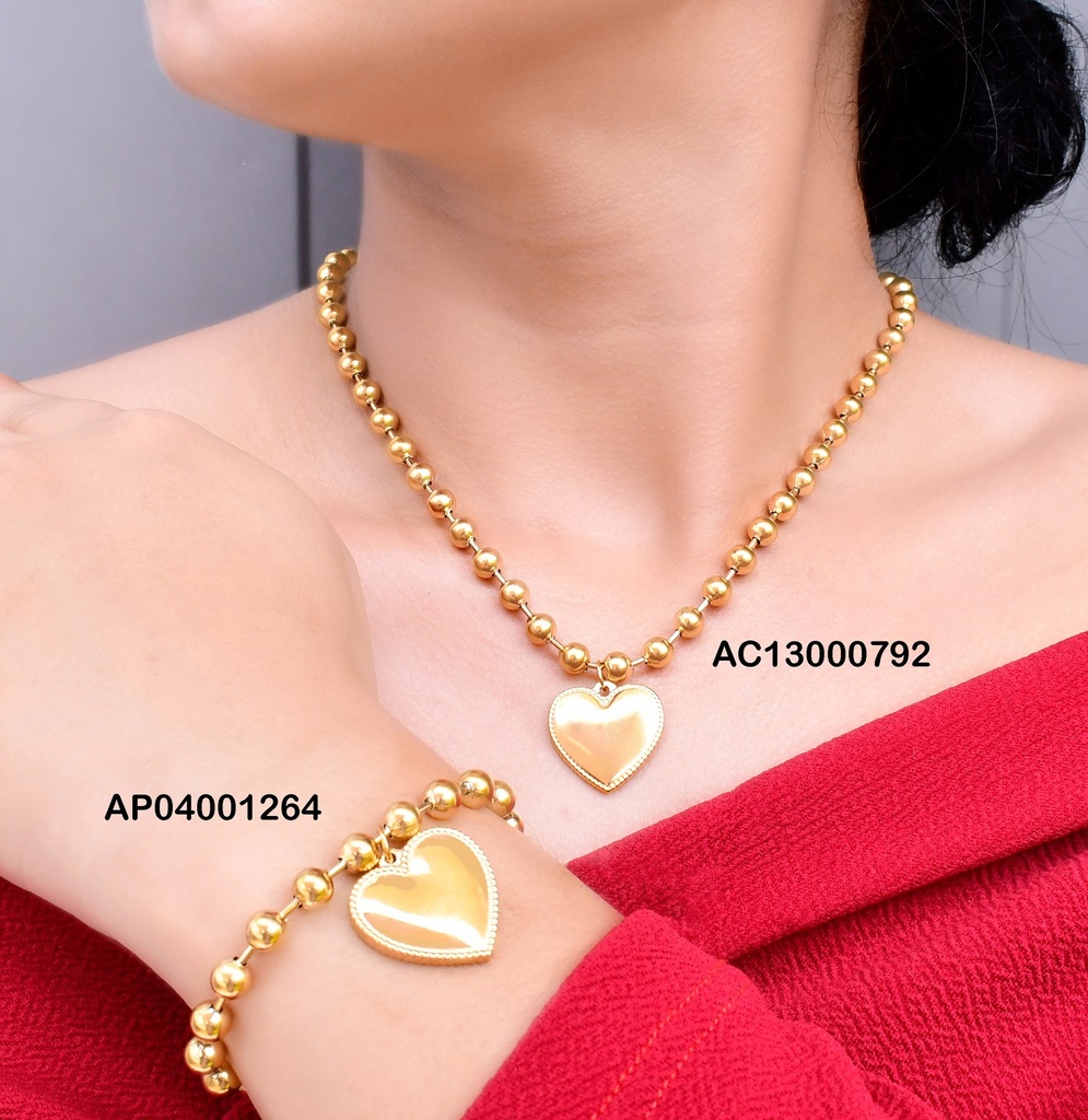 PULSERA PELOTAS CORAZON 22MM 6B2003910