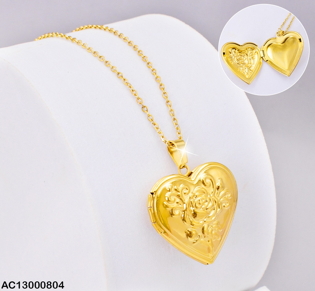 CADENA CORAZON GRABADO VD080926-054
