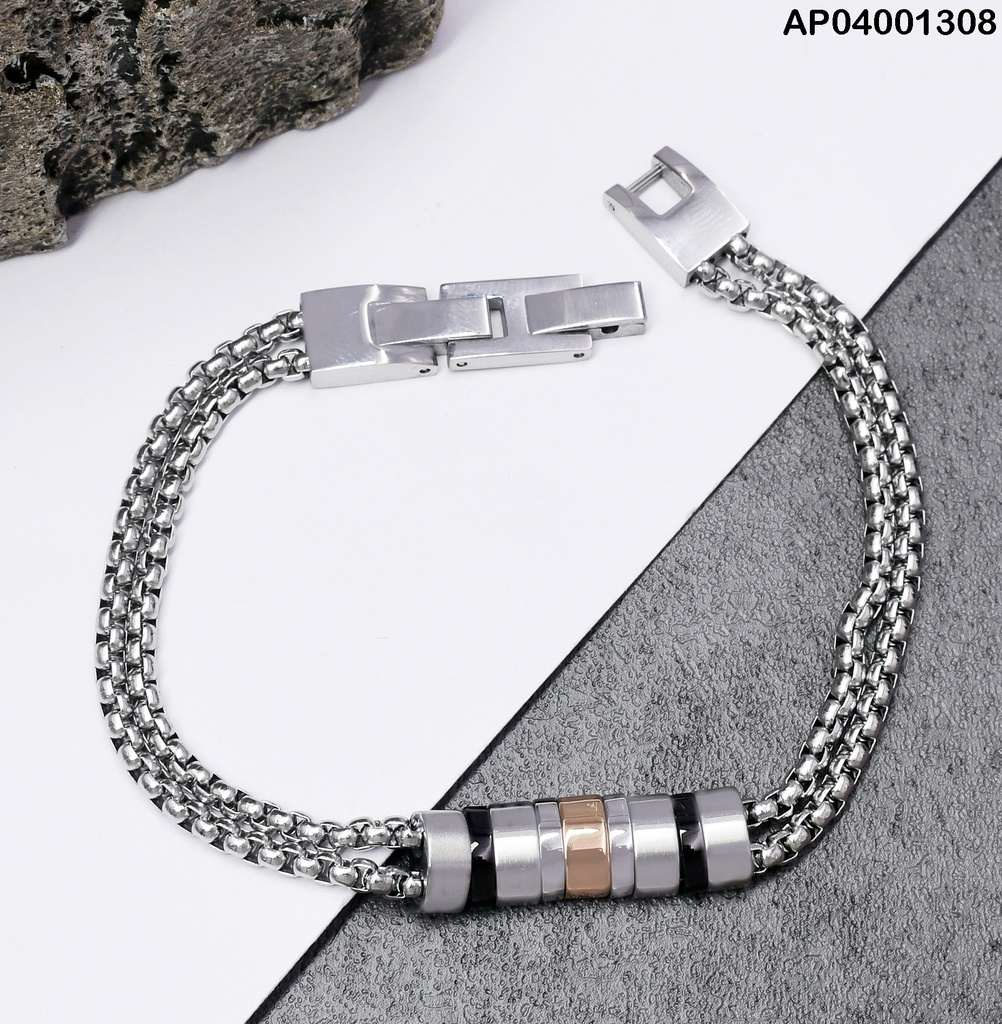 PULSERA III NEGRO DORADO III 081645-W177