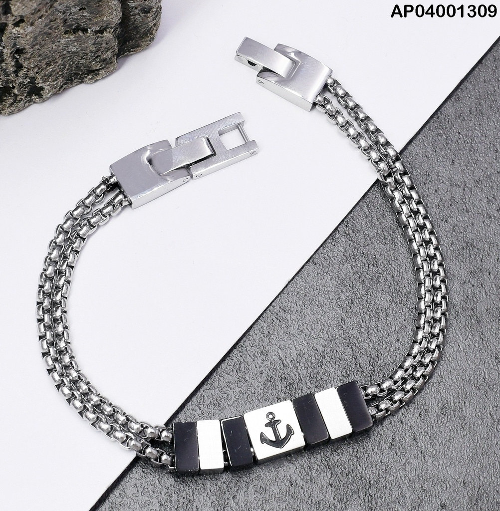 PULSERA PLATD. III ANCLA III 081646-W177