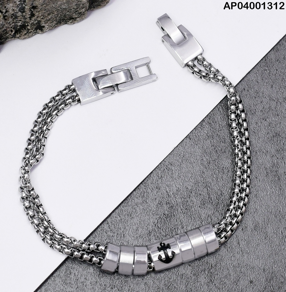 PULSERA PLATD.  III ANCLA III 081649-W177