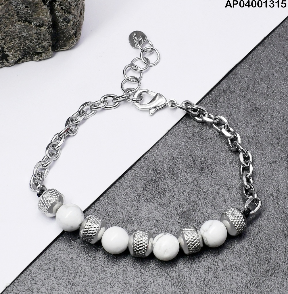 PULSERA PLATD. 0O0O0O0O0  BLANCA 081656-W177