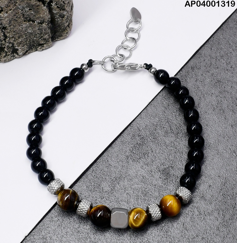 PULSERA PLATD. 0O0O0O0O0 CAFE / NEGRA 081661