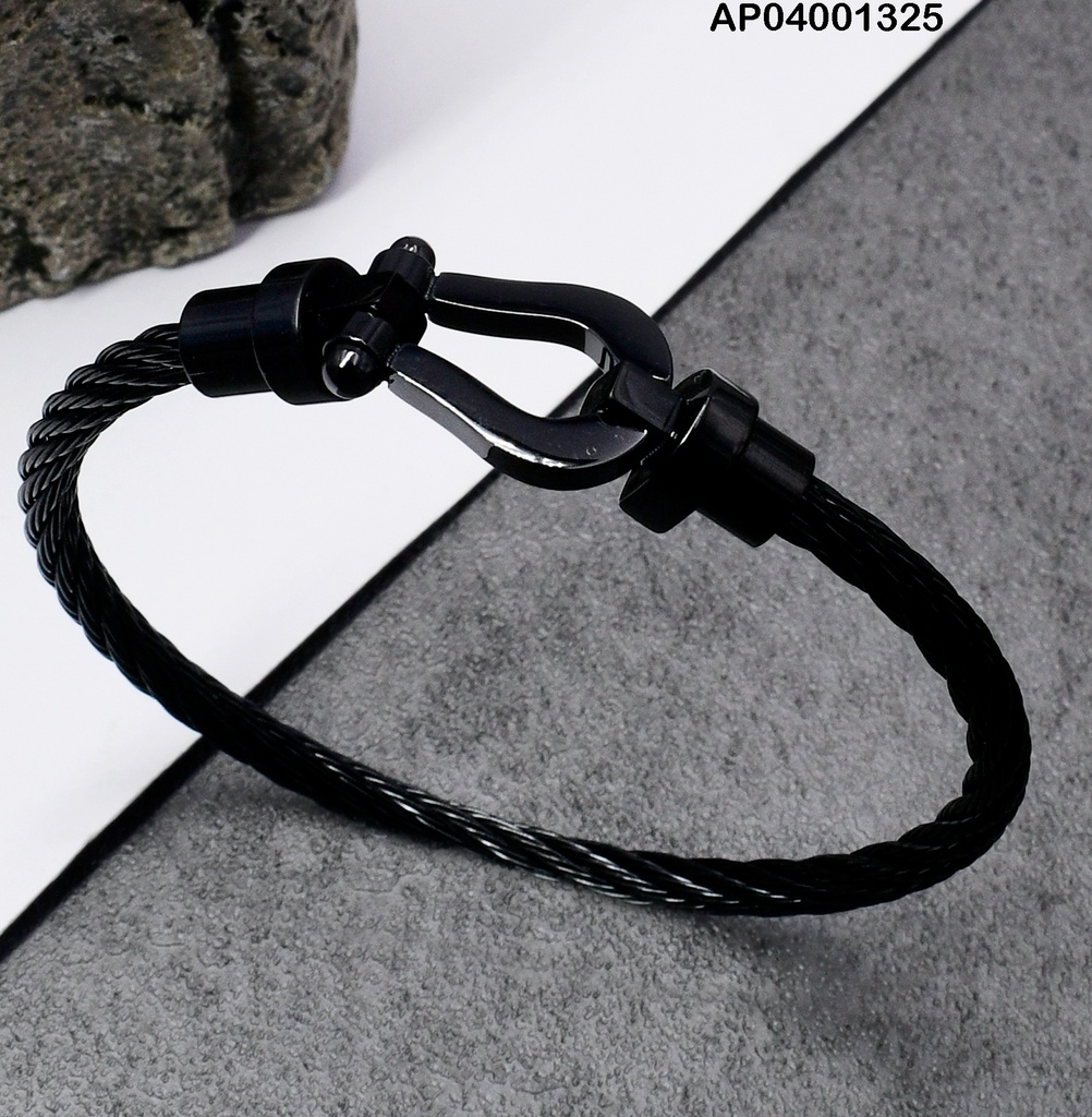 PULSERA HERRADURA NEGRA 080427-112