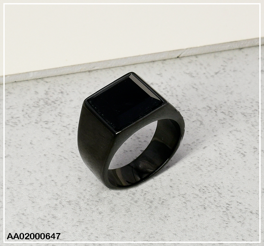 ANILLO NEGRO CUADRO 080339