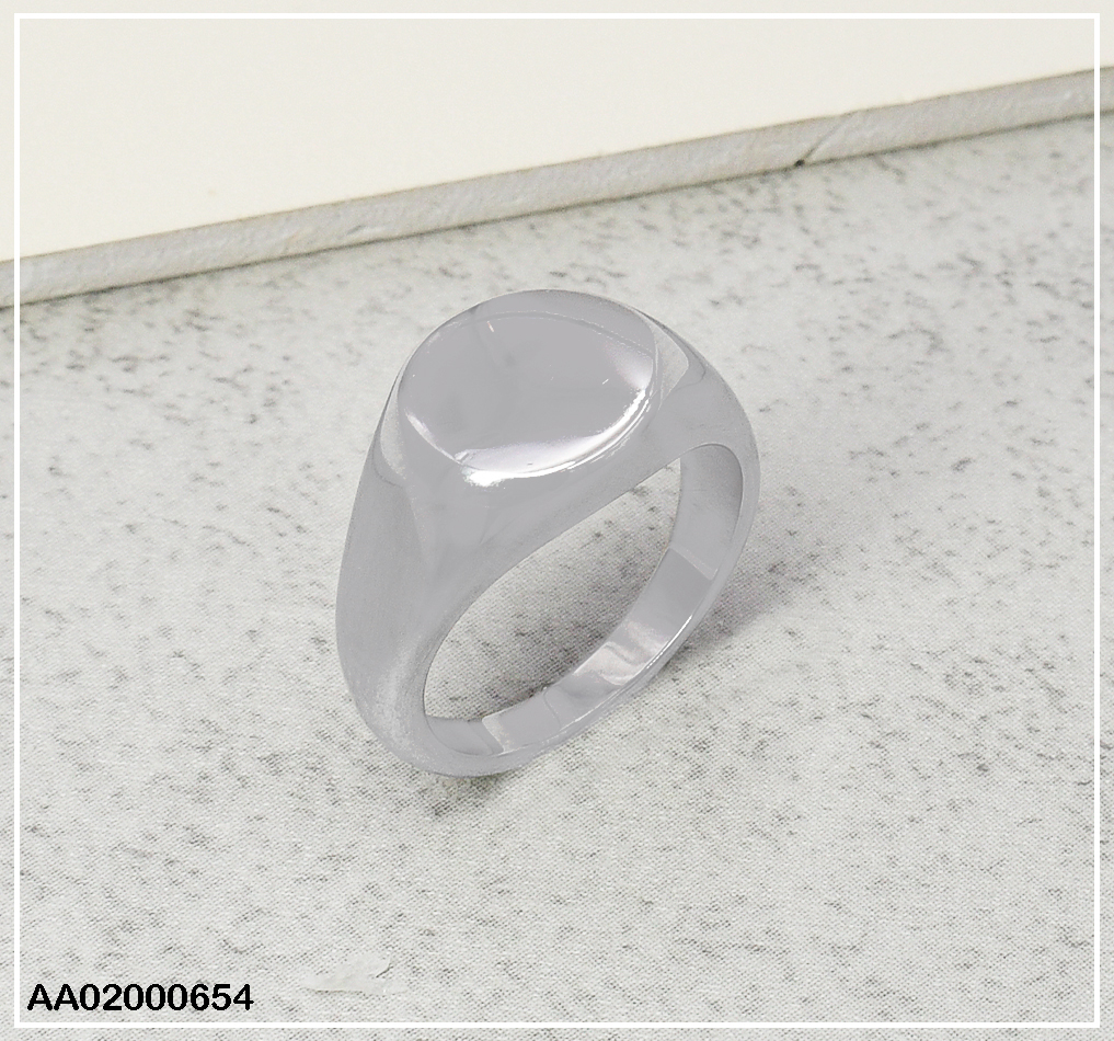 ANILLO PLATEADO DE MESA OVALADA LISA 080346