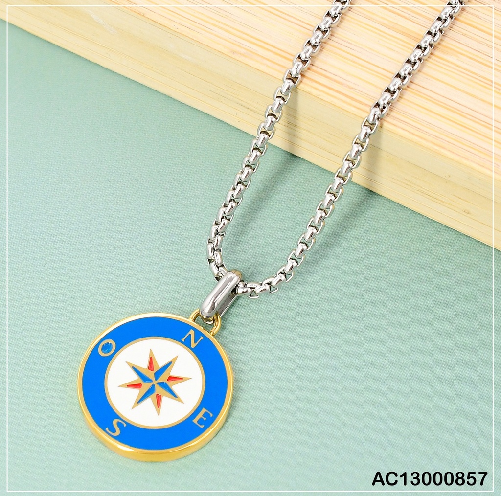 CADENA PLACA RD. BRUJULA AZUL 081652-W177