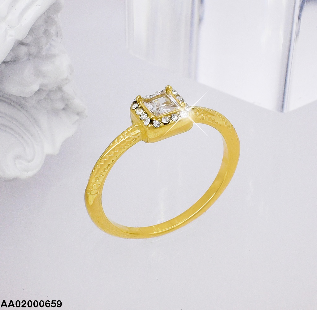 ANILLO DORADO SOLITARIO ZIRC.CUADRADA 0803552