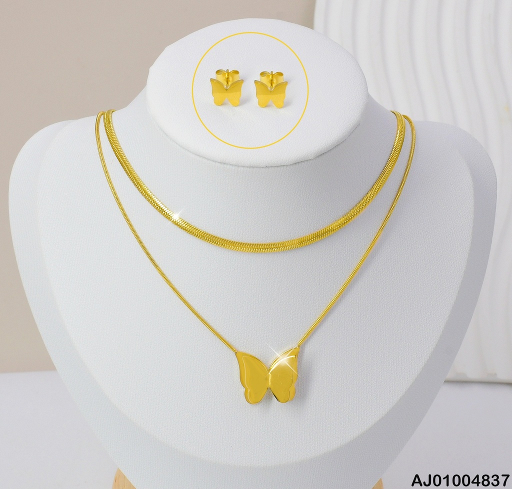 JUEGO CAD. DOBLE MARIPOSA LISA 0813771-171