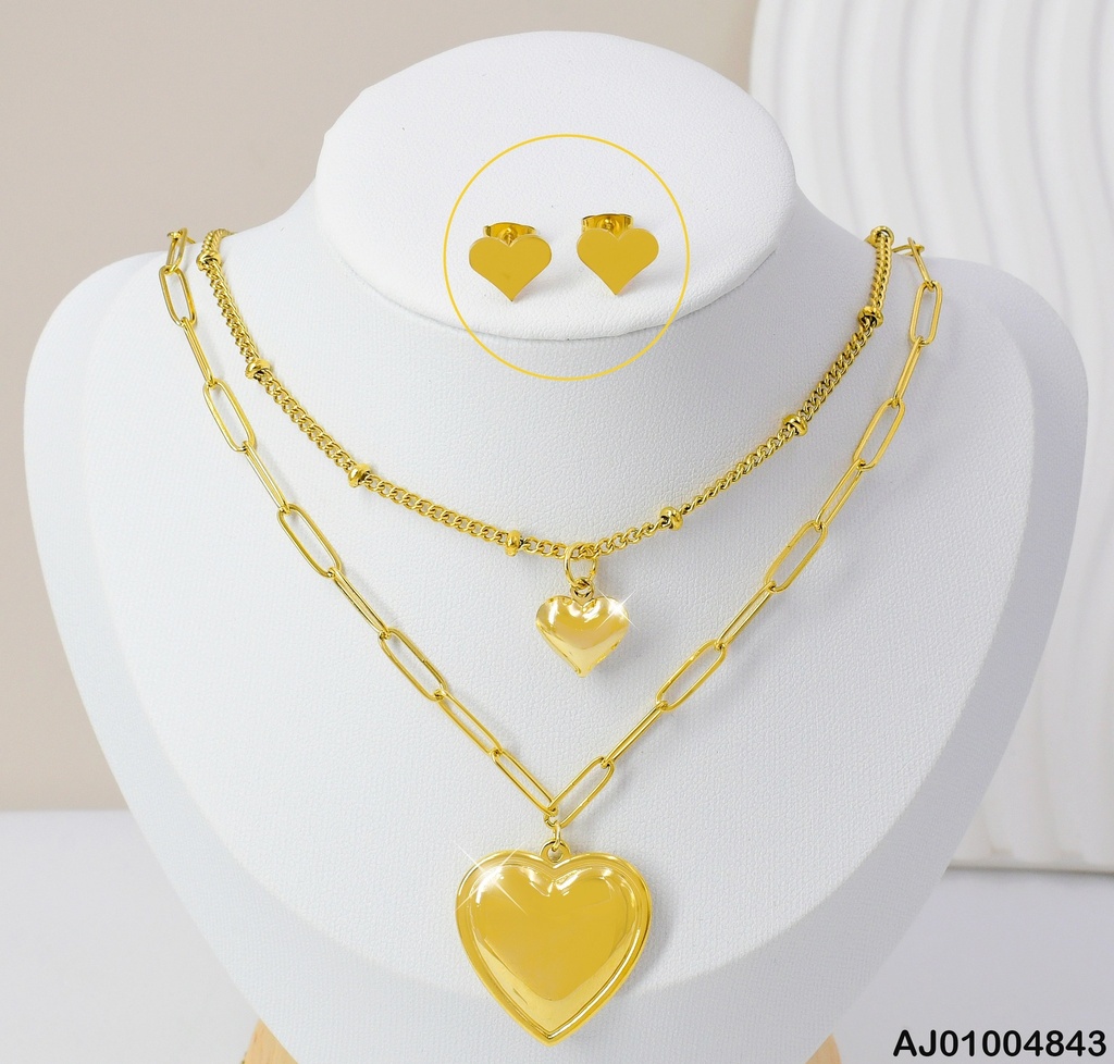 JUEGO CAD. DOBLE CORAZON INFLADO 07463101-W163