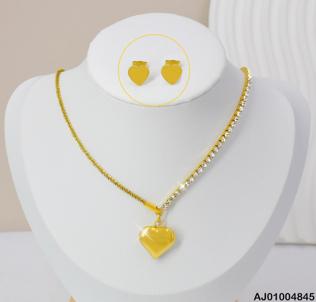 JUEGO CORAZON LOVE CAD. ZIRC. 0745421-W125 (NPE2025)