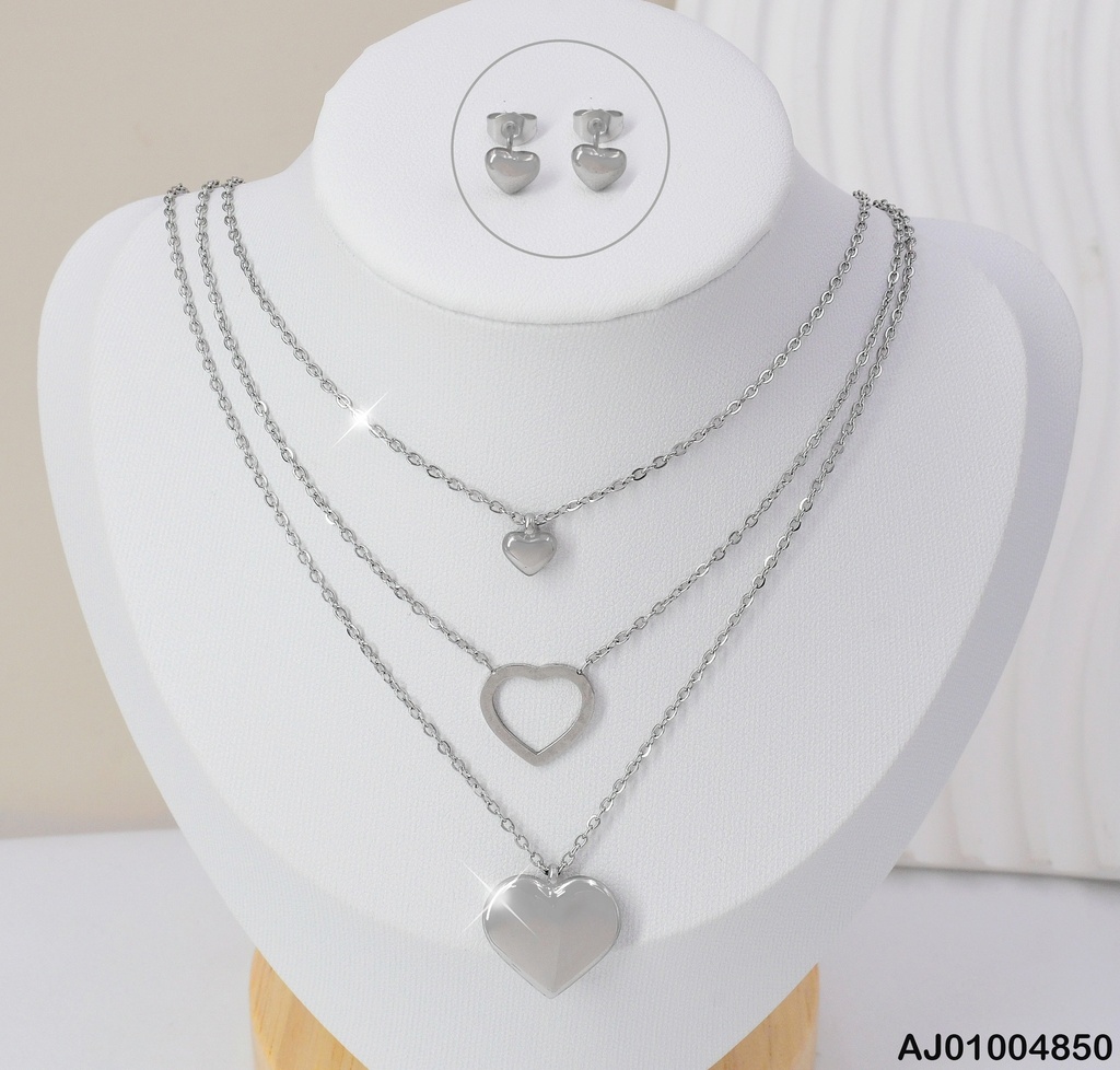 JUEGO PLATD. CAD. TRIPLE CORAZON 0739702-054