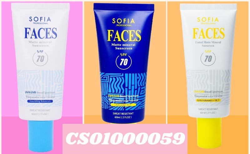 BLOQUEADOR FACES 70SPF SOFIA 60ML SURTIDOS