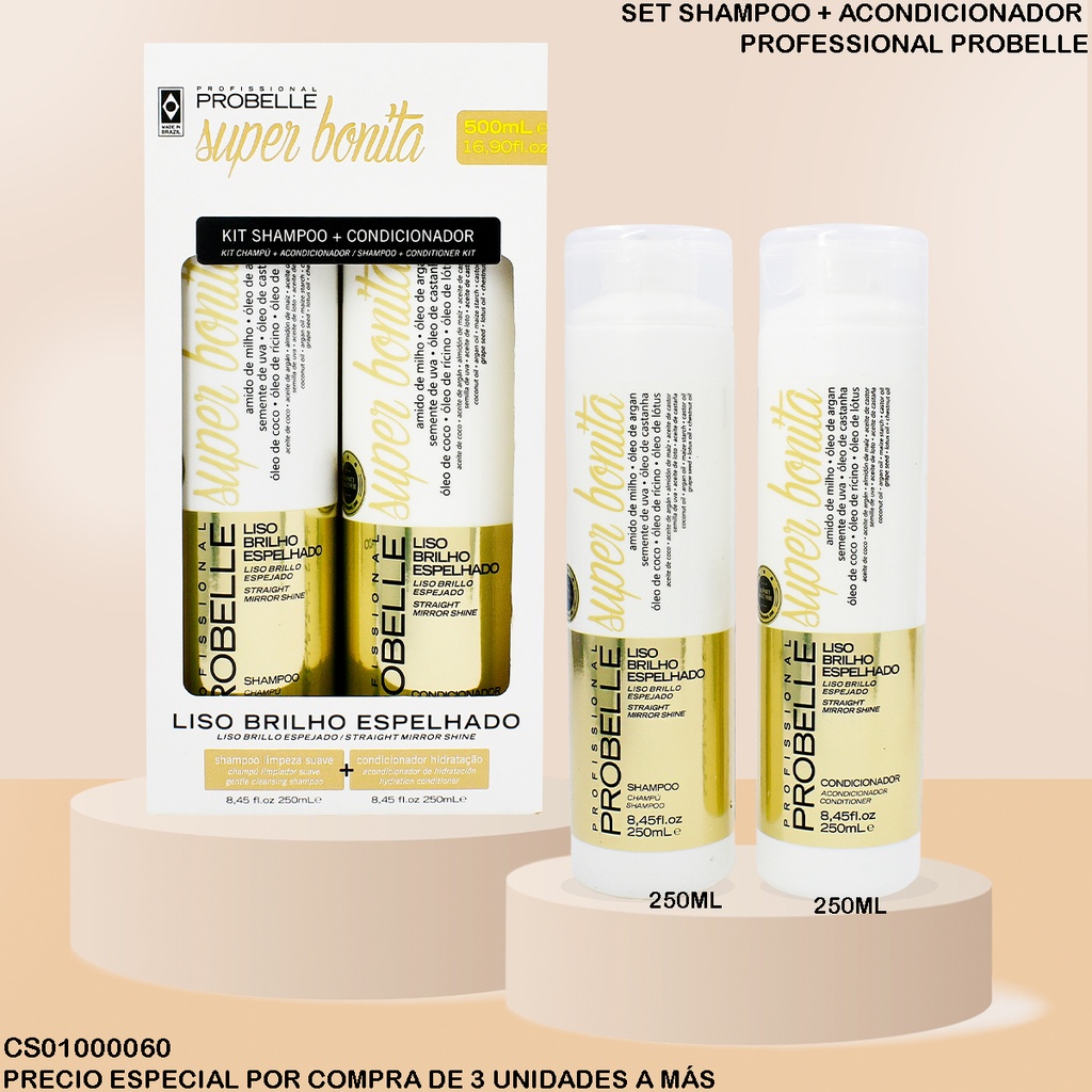 KIT LISO SH Y ACOND 250ML SB PROBELLE