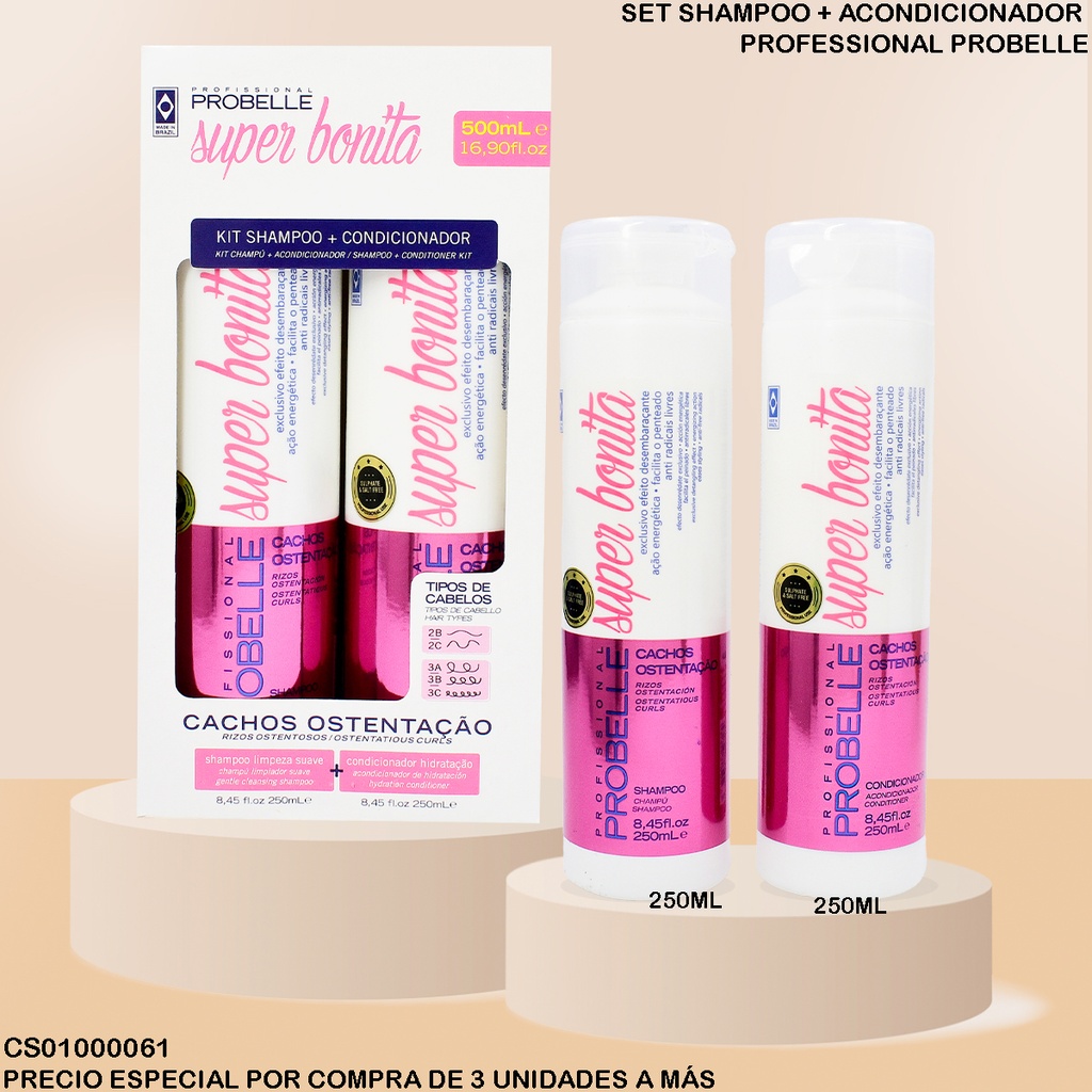 KIT RISOS OSTENTOSOS SH Y ACOND 250ML SB PROBELLE