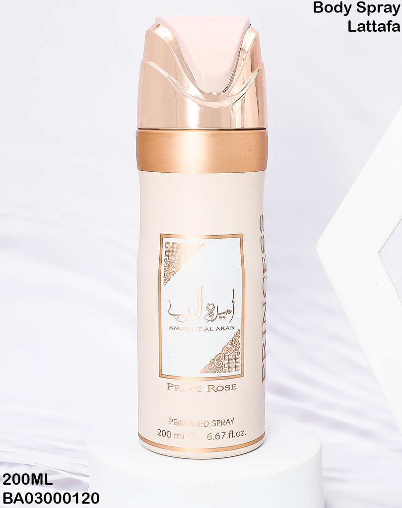 BODY SPRAY AMEERAT AL ARAB PRIVE ROSE LATTAFA 200ML