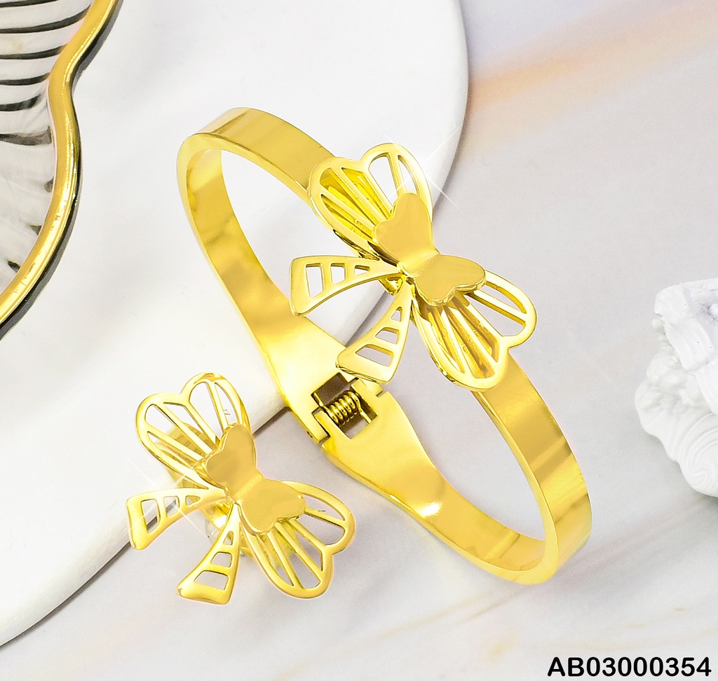 BRAZALETE MARIPOSA ANILLO SURTD. 080466-152