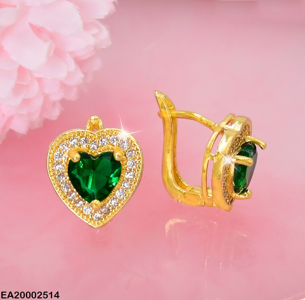 ARETES HUGGIES CORAZON CENTRO VERDE EE418-10 (NPE2025)